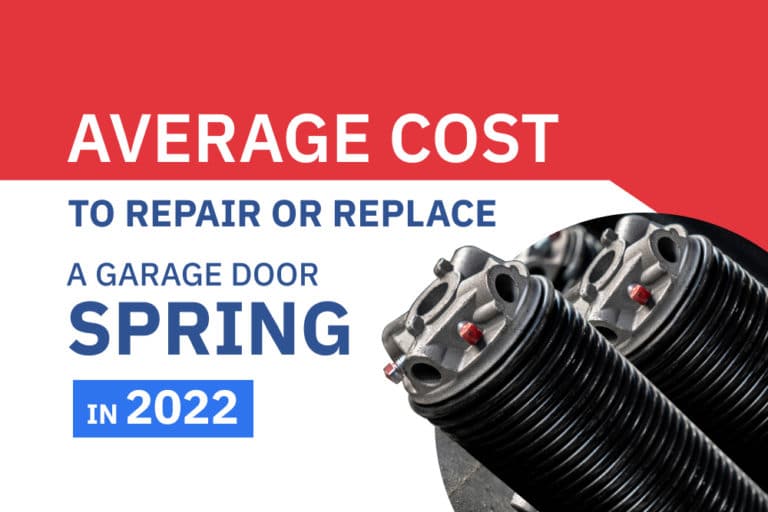 How much does it cost to repair a garage door spring