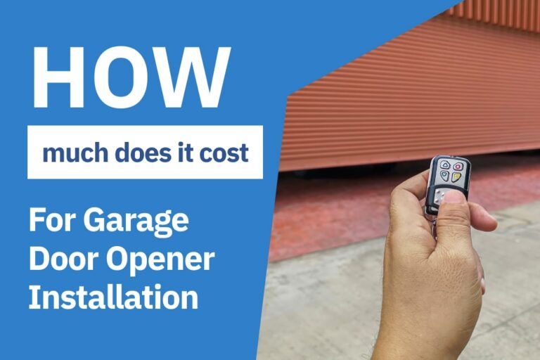 How much does it cost for garage door opener installation?